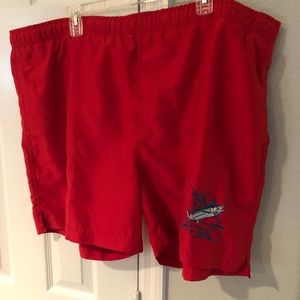 Guy Harvey Mens XL Red lined swim shorts